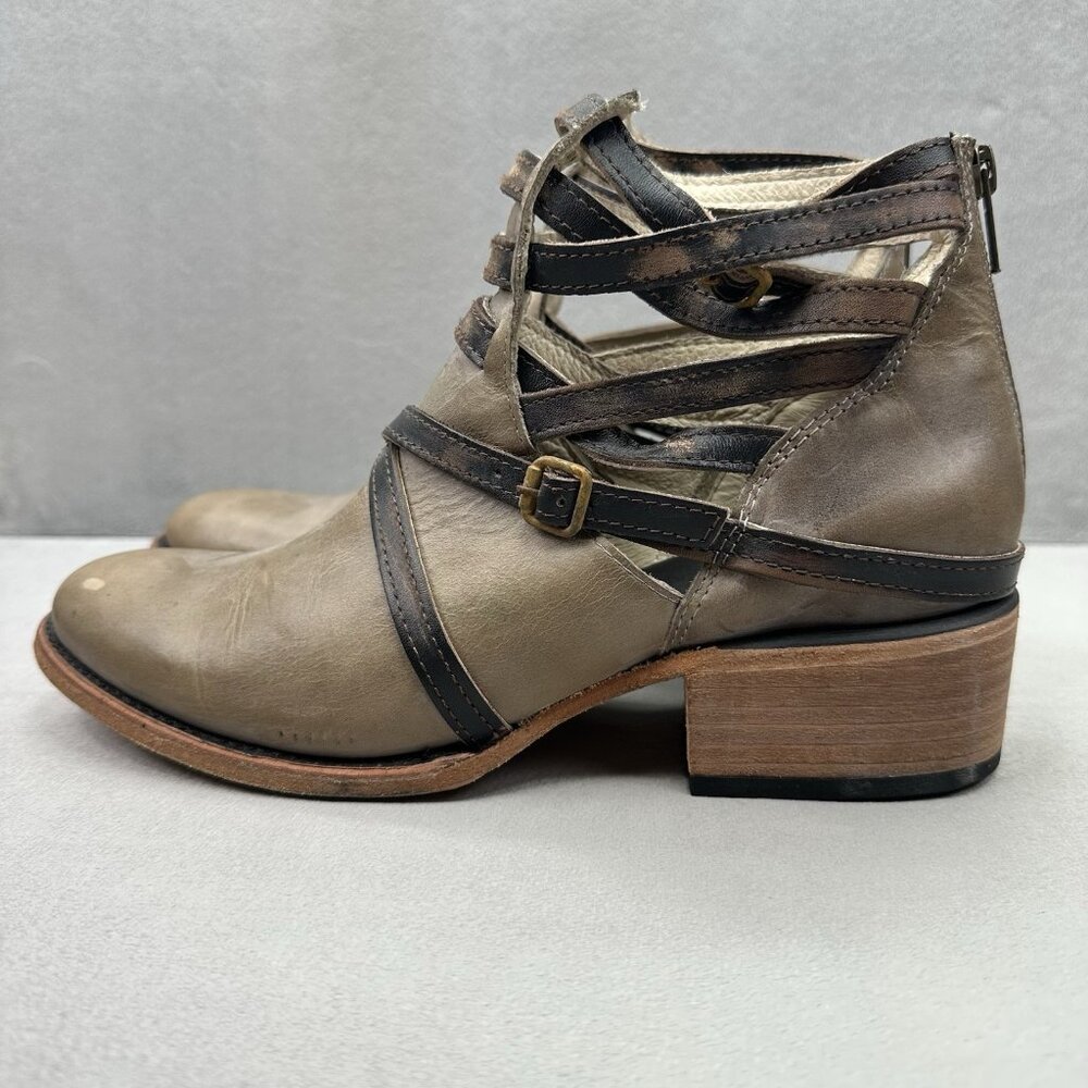 Freebird by Steven Stair Womens Size 9 Caged Summer Boots Distressed Leather - Picture 3 of 8